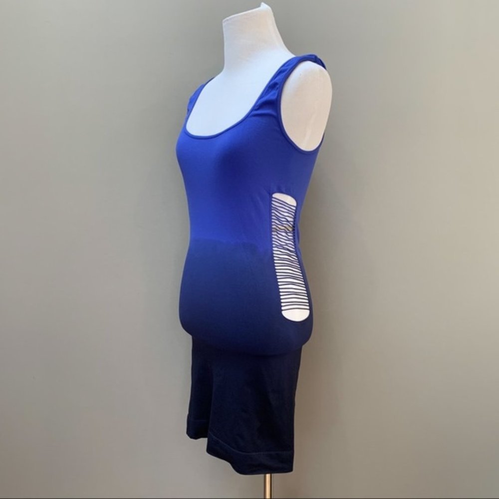 BEBE ombré blue clubbing dress with cutouts, M/L. - Picture 9 of 9